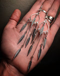 Super Long Dangle Metal Slim Feather Dreamcatcher Earrings With Surgical Stainless Steel Ear Hooks