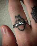 Lone Wolf Sterling Silver Ring