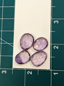 Faceted Amethyst With Flat Backs Lot 2
