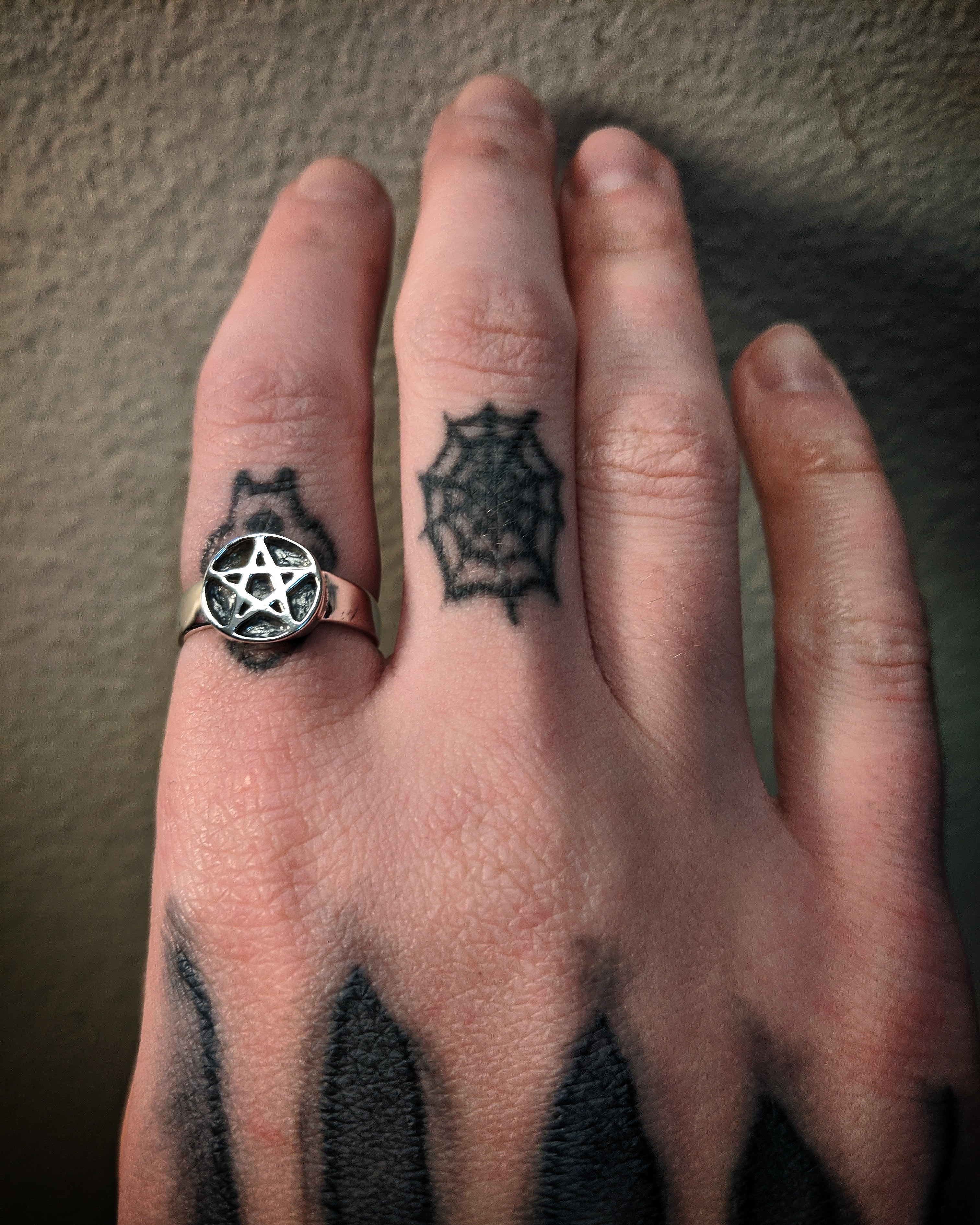 Pentagram Sterling Silver Ring