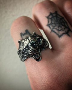 Wolf Stainless Steel Ring
