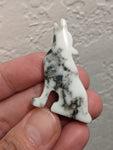 Howlite Wolf Cabochon from PHONEXRISINGGEMSHOP