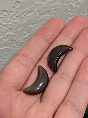 Rainbow Obsidian Crecent Moon Cabochon Set From STONEPHASE