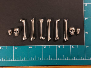 FIRST PAYMENT For Made To Order Casted Sterling Silver Mixed Bone And Skull Cuff ( YOU CHOOSE THE SIZE )
