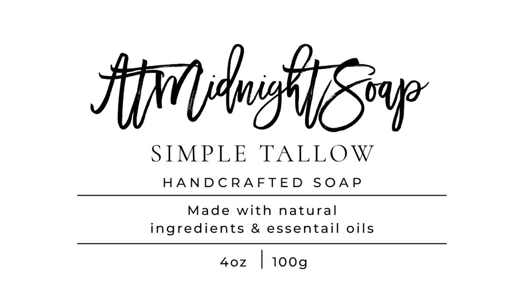 SIMPLE TALLOW SOAP BAR 3.5-4OZ